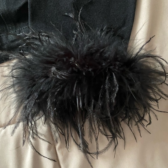 Boohoo cropped black denim jacket - Picture 3 of 3